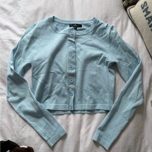 Lulu's Sky Blue Button-Up Sweater